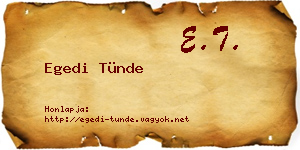 Egedi Tünde névjegykártya
